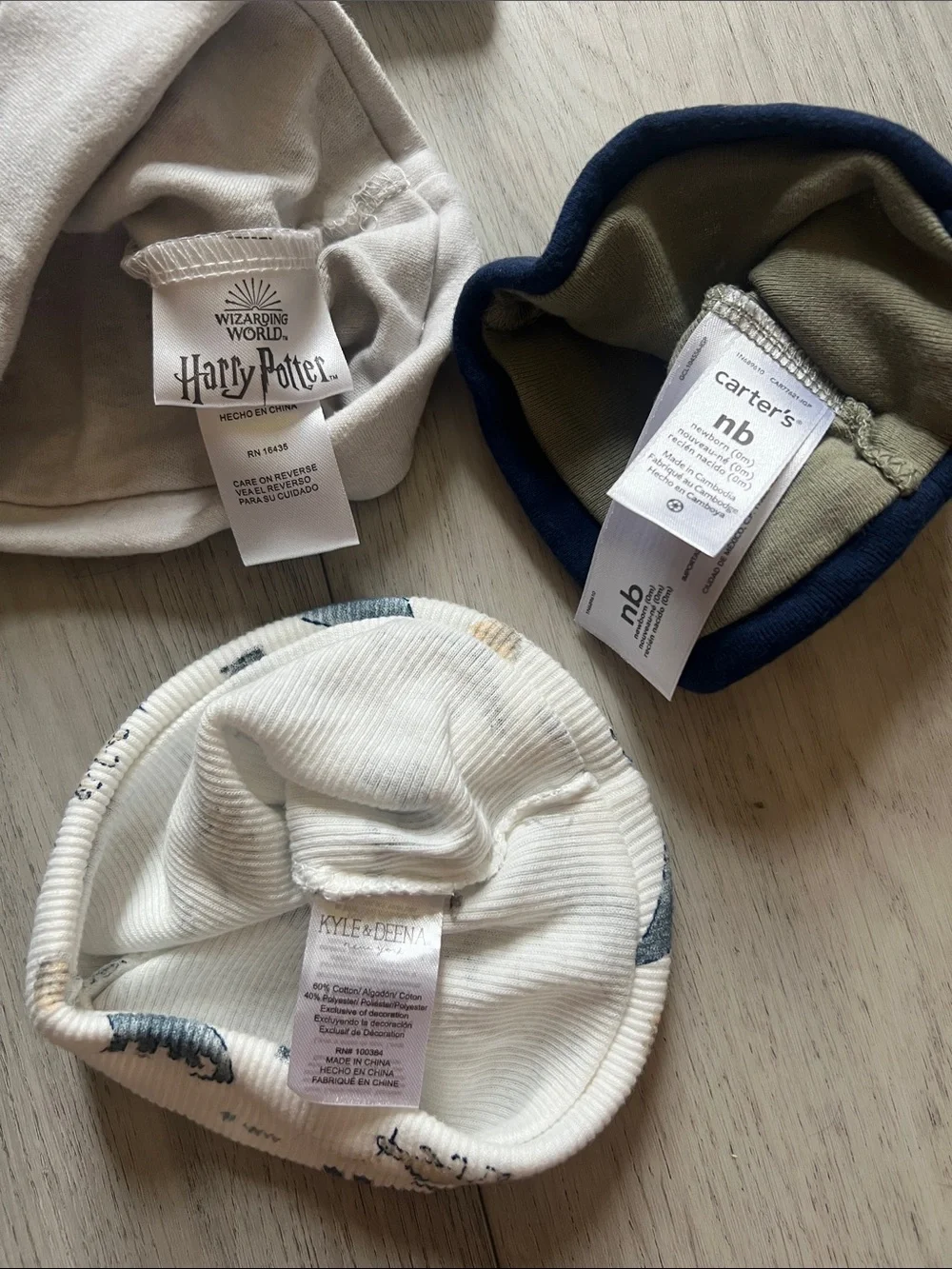 Bundle of 7 Baby Boy Hats Sizes Newborn-12 Months Like New Carter's Harry Potter